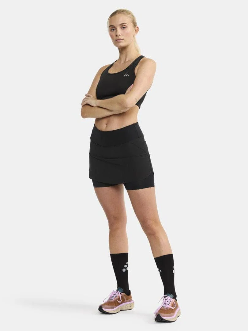 Women's Pro Hypervent Running Skirt 2 - Black - Image 6