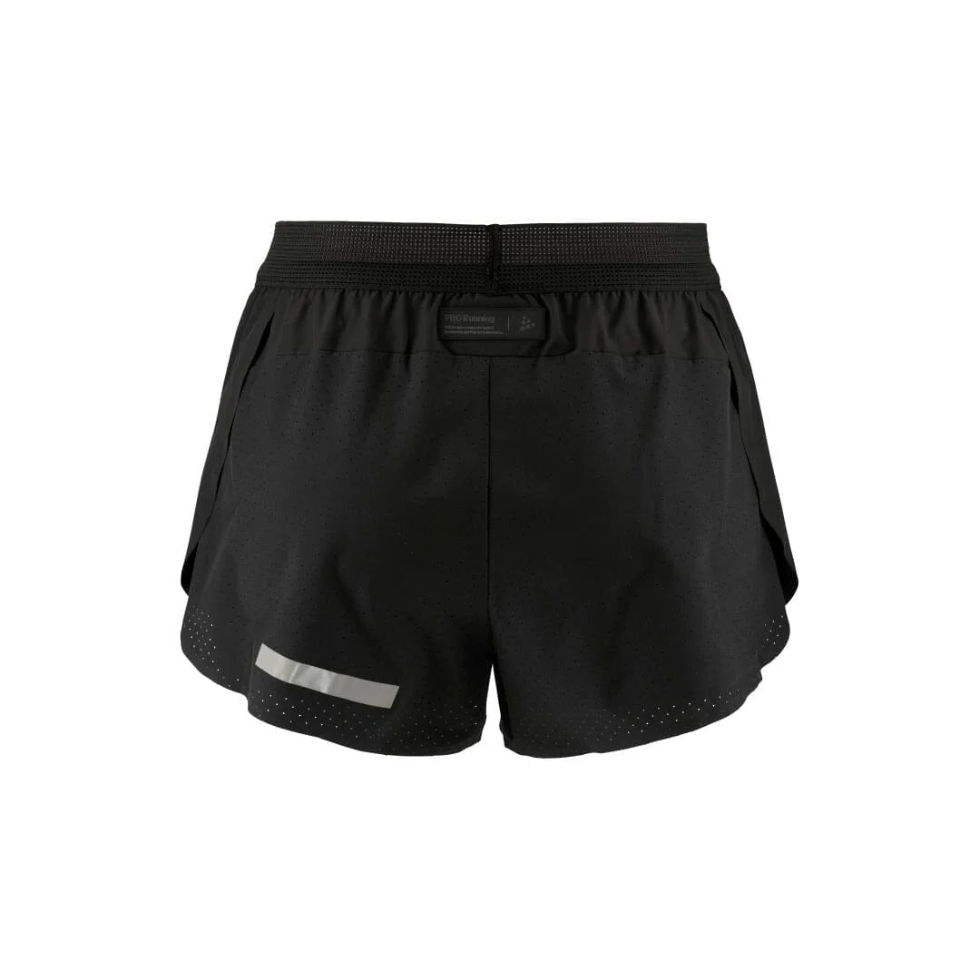 Women's Pro Hypervent Running Split Shorts 2 - Black - Image 8