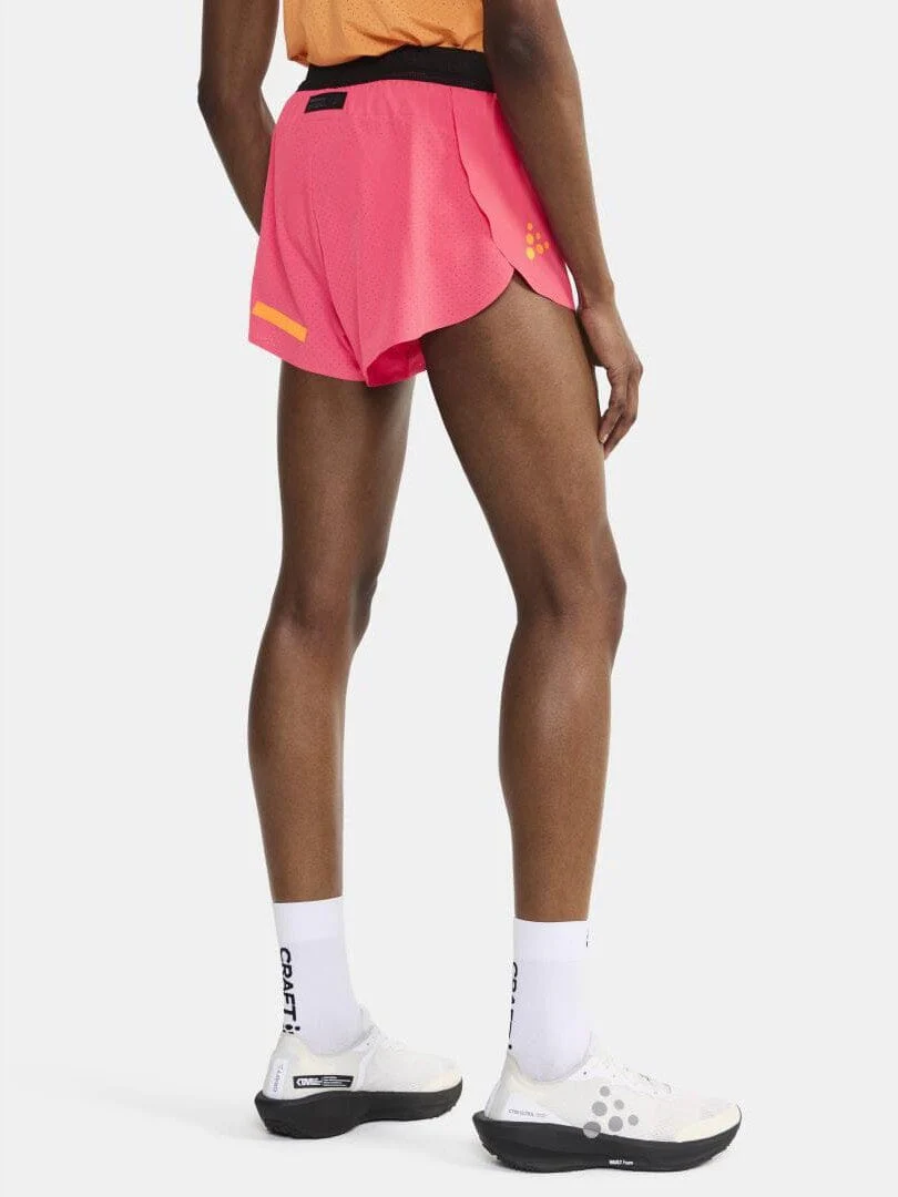 Women's Pro Hypervent Running Split Shorts 2 - FUCHSIA - Image 2