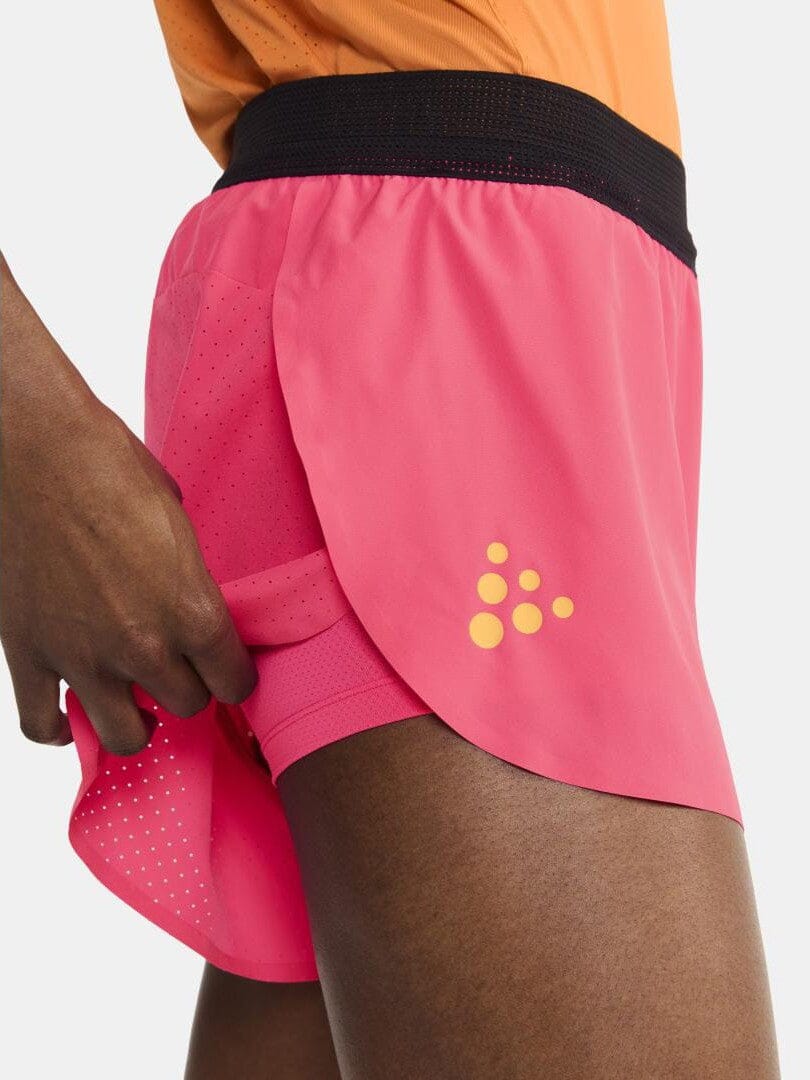 Women's Pro Hypervent Running Split Shorts 2 - FUCHSIA - Image 3
