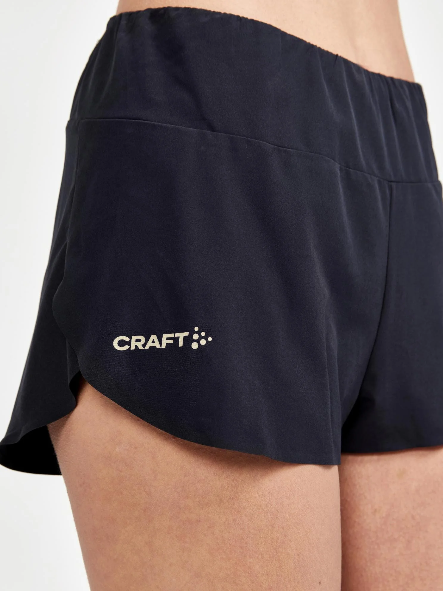 Women's Pro Hypervent Running Split Shorts - BLACK-ROXO - Image 3