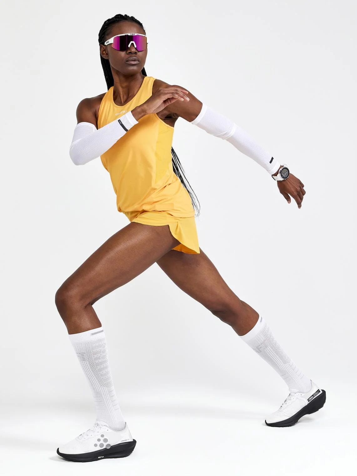 Women's Pro Hypervent Running Split Shorts - CALM - Image 5
