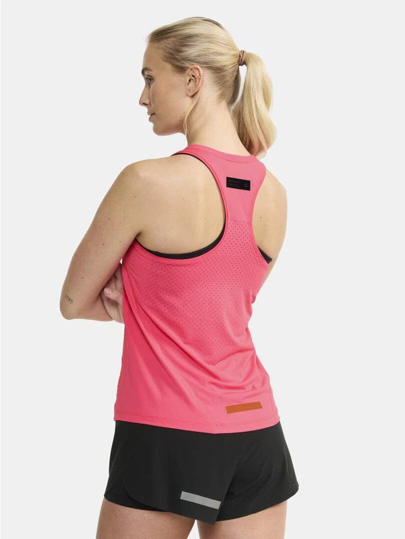 Women's Pro Hypervent Runnning Singlet 2 - FUCHSIA - Image 2
