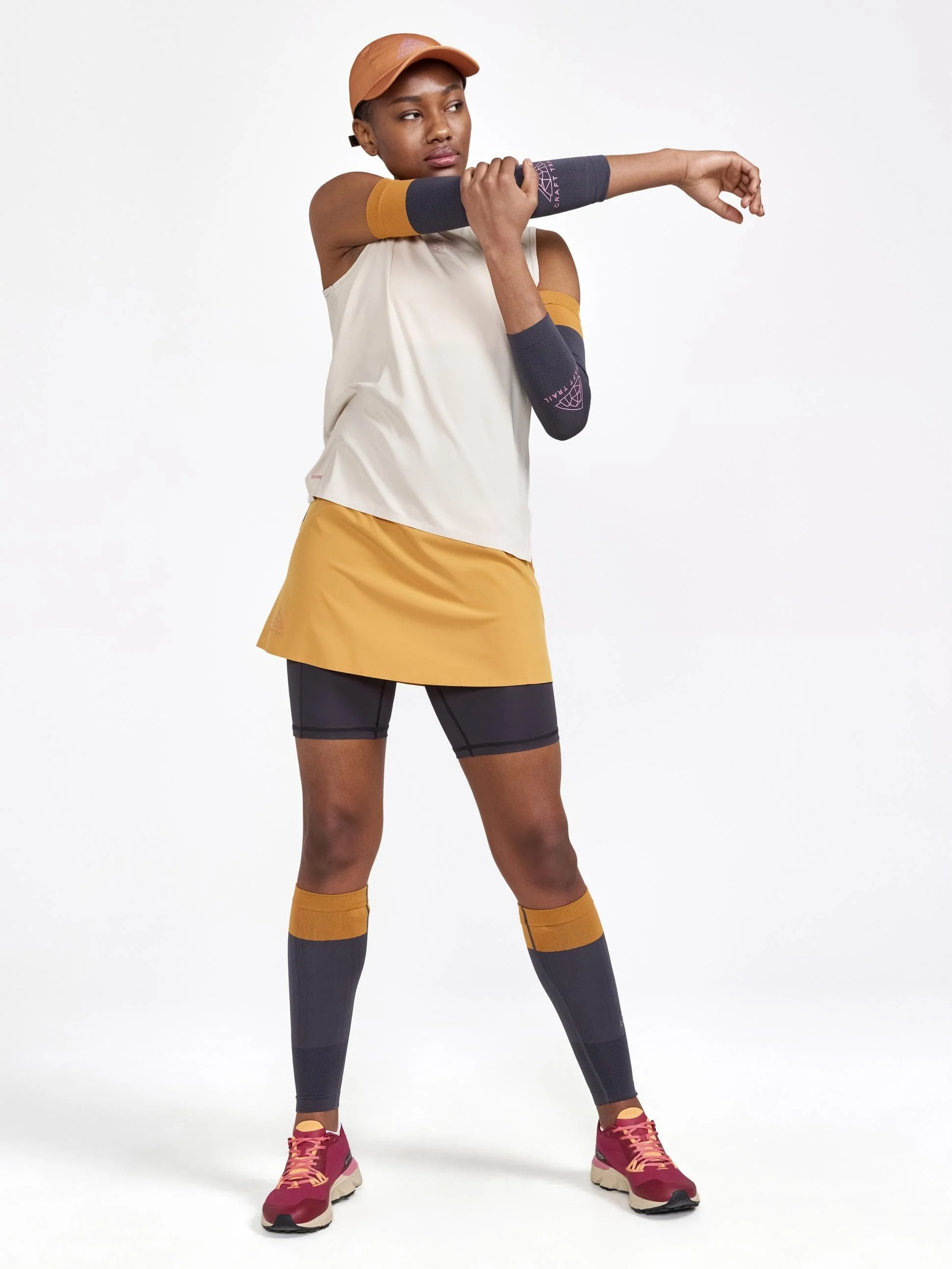 Women's Pro Trail Running 2-In-1 Skirt - DESERT-SLATE - Image 6
