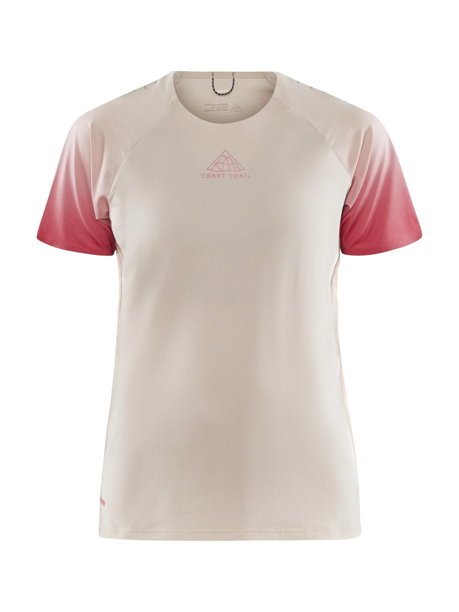 Women's Pro Trail Running Short Sleeve Tee - ECRU-MULTI - Image 6
