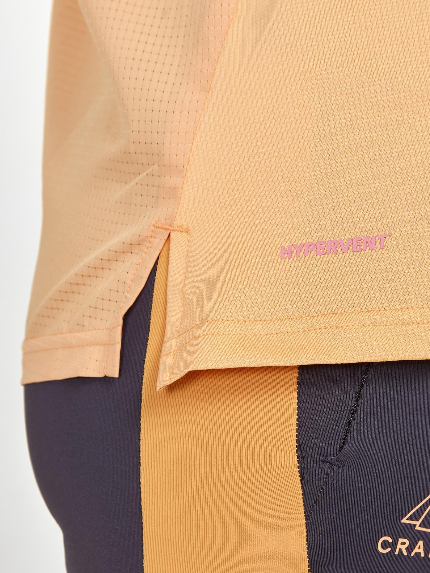 Women's Pro Trail Running Short Sleeve Tee - PEACH-DESERT - Image 3
