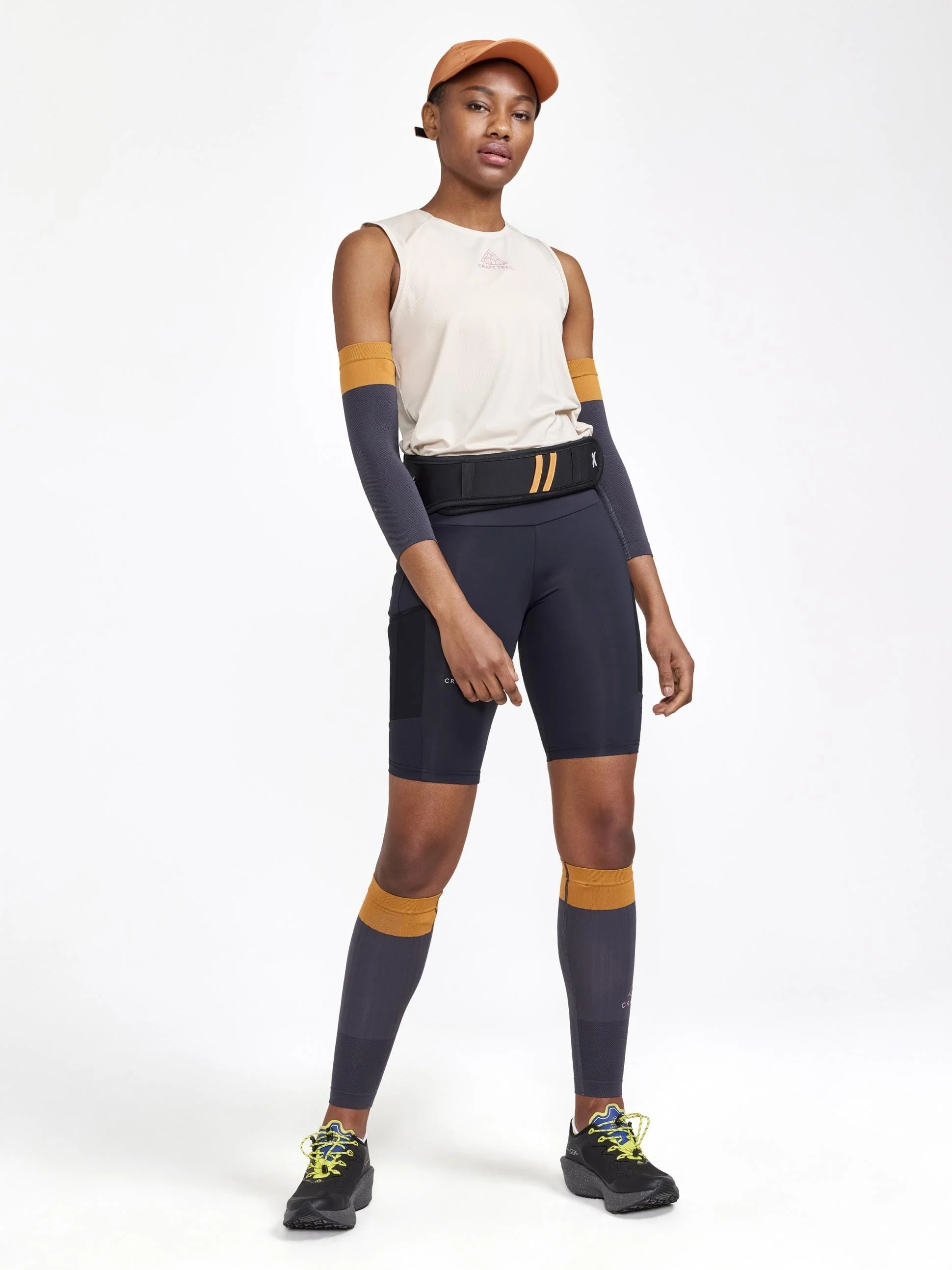 Women's Pro Trail Running Singlet - ECRU - Image 6