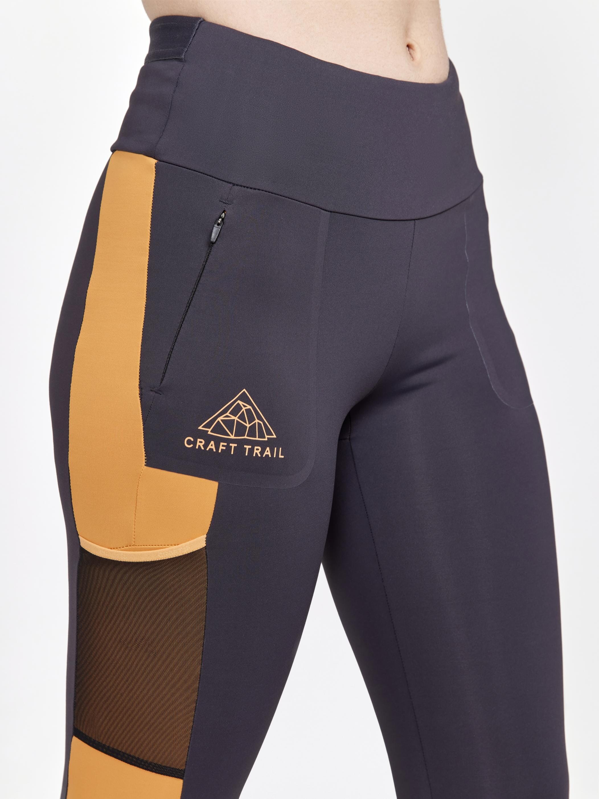 Women's Pro Trail Running Tights - SLATE-DESERT - Image 4