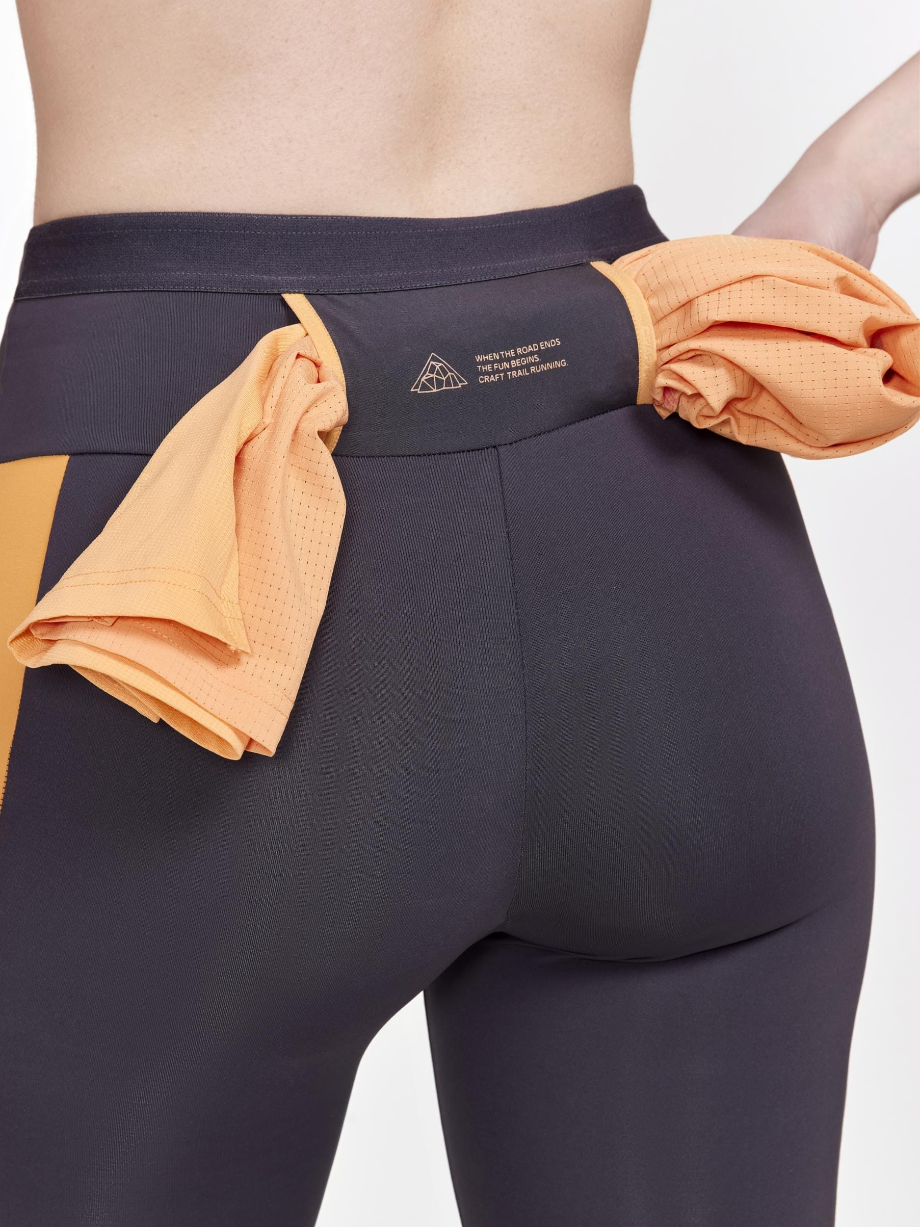 Women's Pro Trail Running Tights - SLATE-DESERT - Image 5