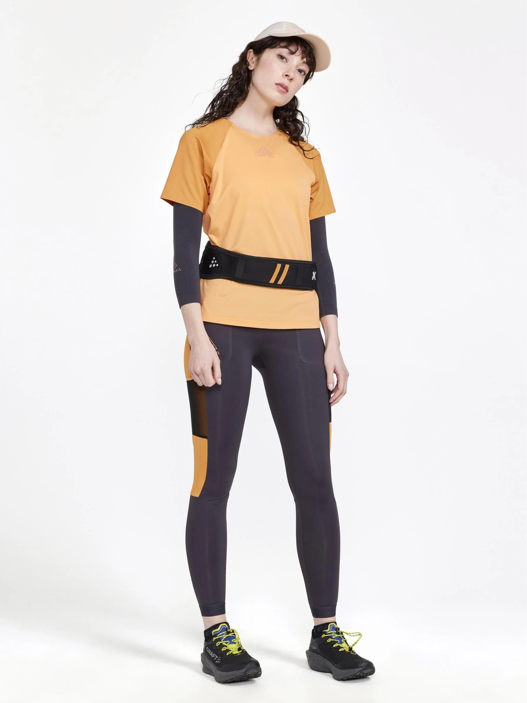 Women's Pro Trail Running Tights - SLATE-DESERT - Image 6