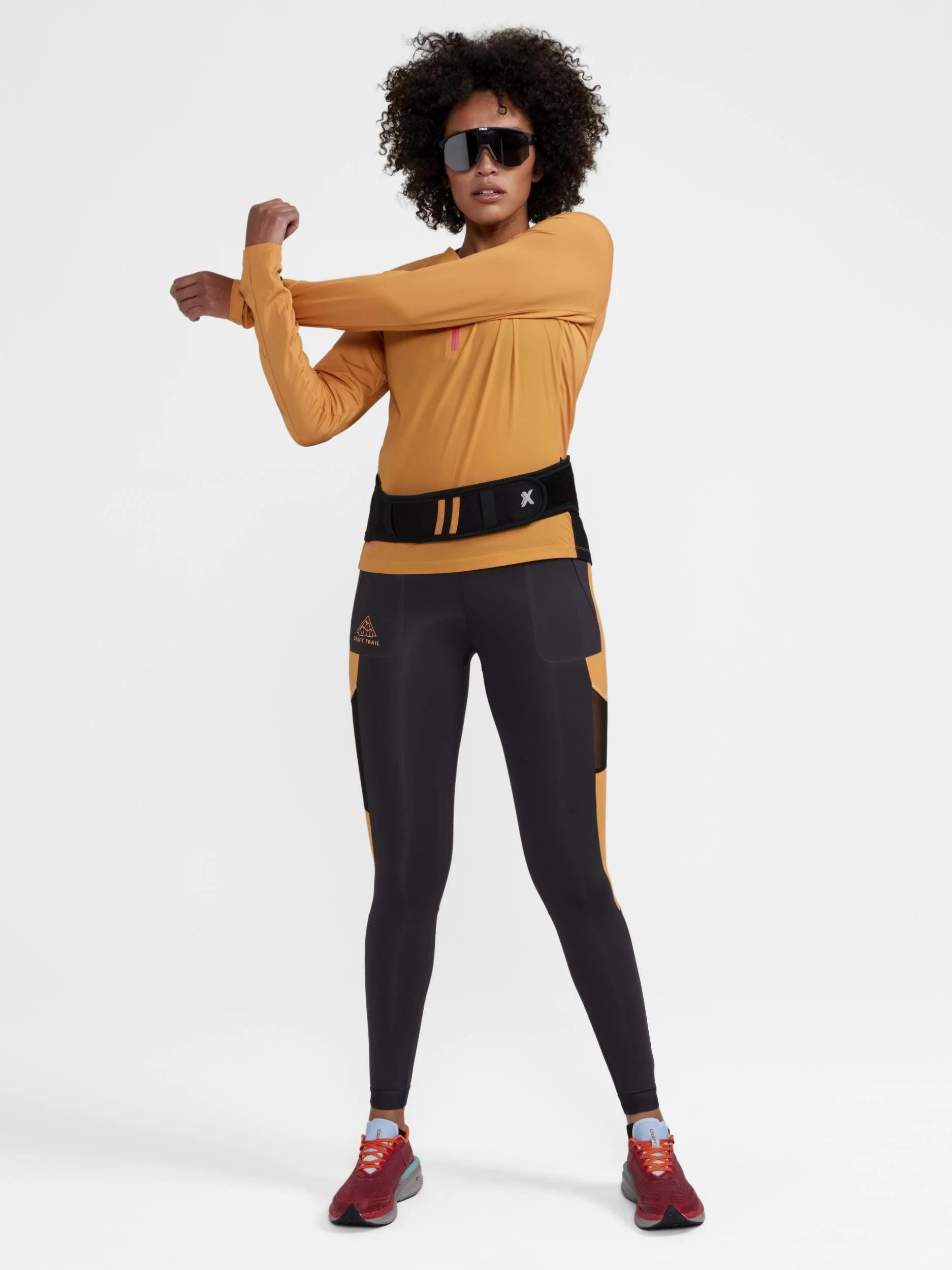 Women's Pro Trail Running Wind Longsleeve Tee - DESERT - Image 6