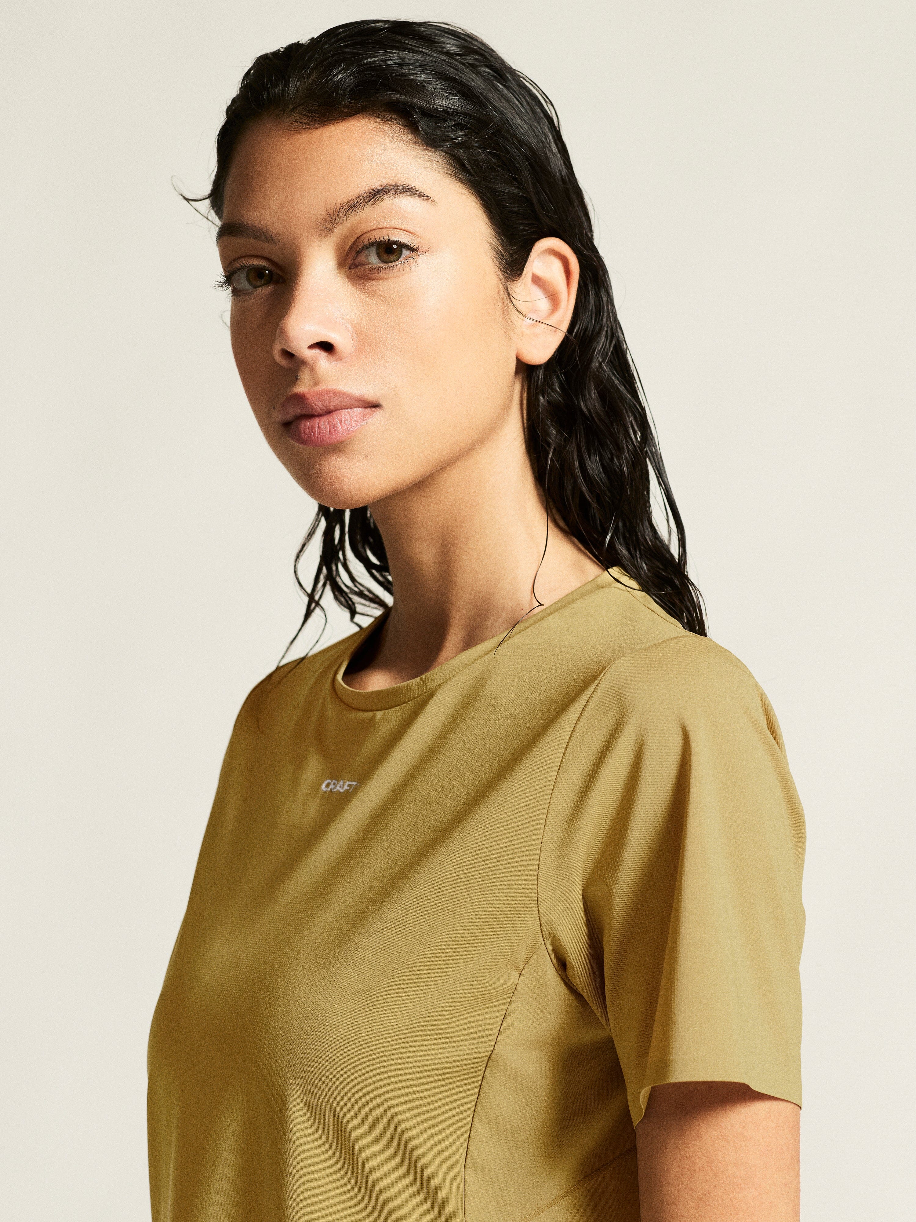 Women's Pro Trail Short Sleeve Tee 2 - Khaki - Image 3