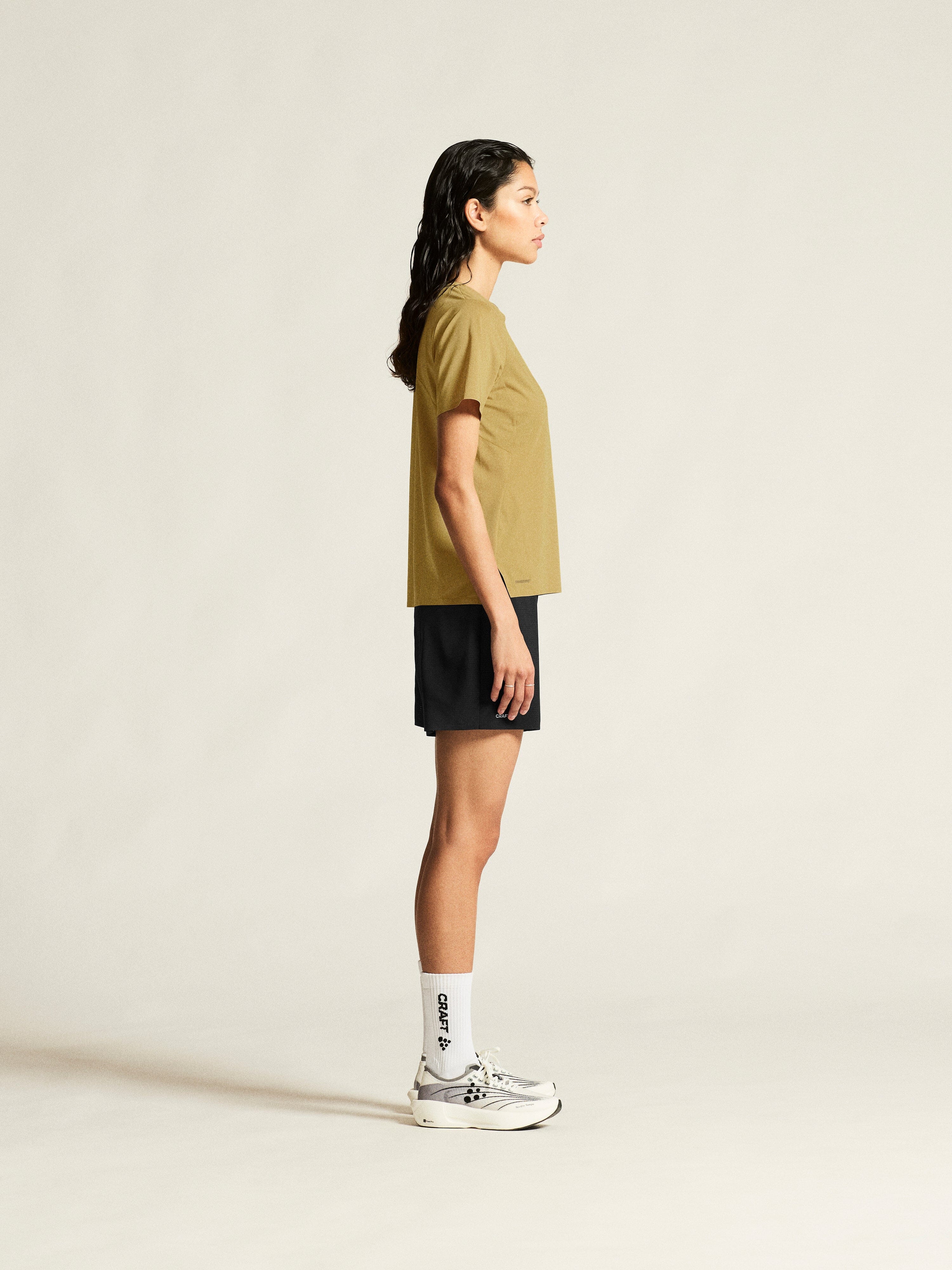 Women's Pro Trail Short Sleeve Tee 2 - Khaki - Image 5
