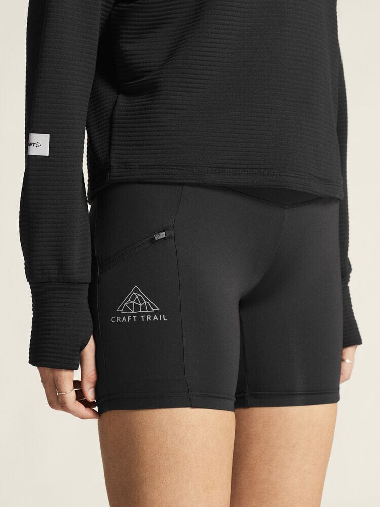 Women's Pro Trail Short Tights 2 - Black - Image 4
