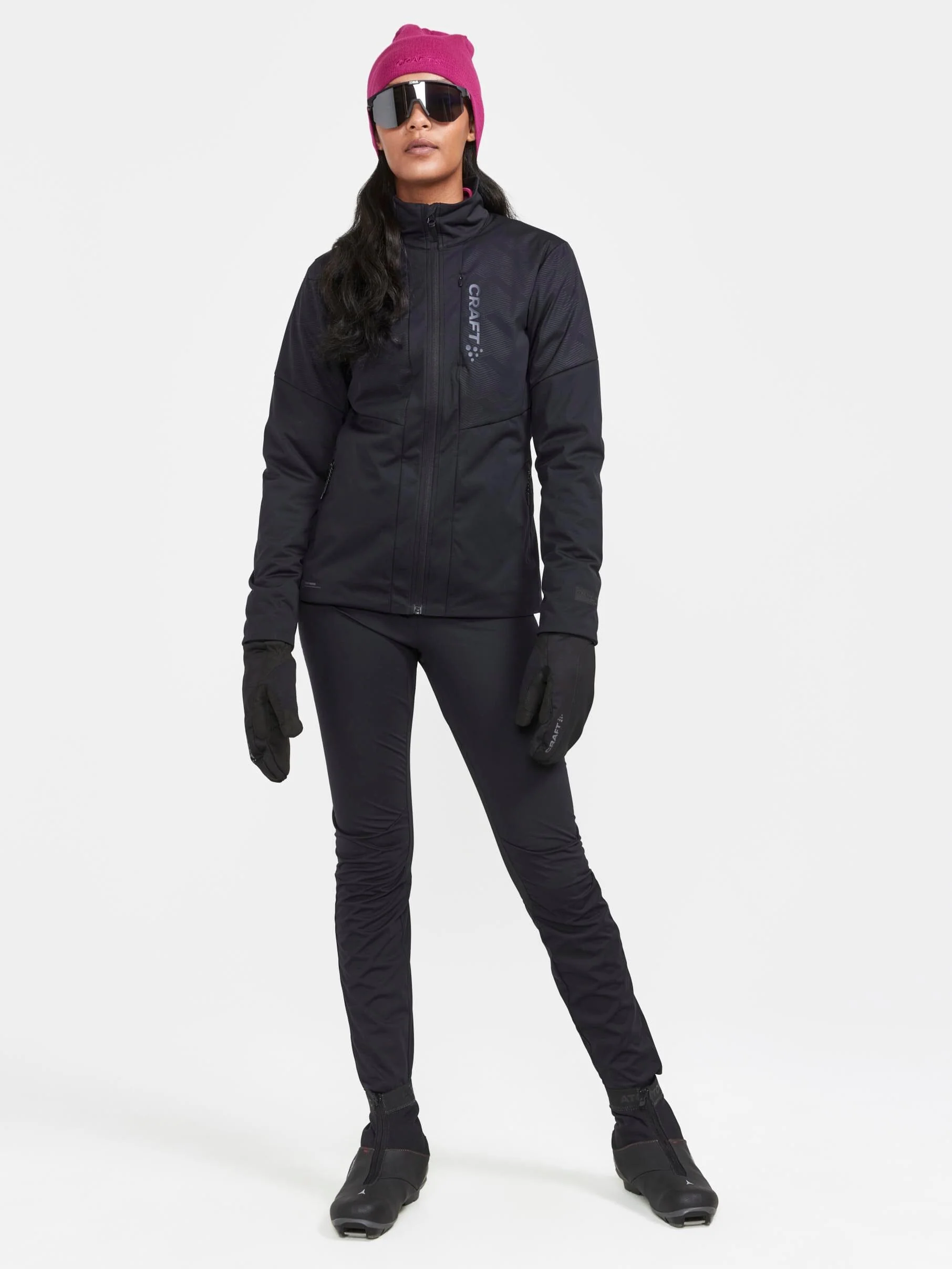 Women's Pro XC Race Wind Tights - Black - Image 2