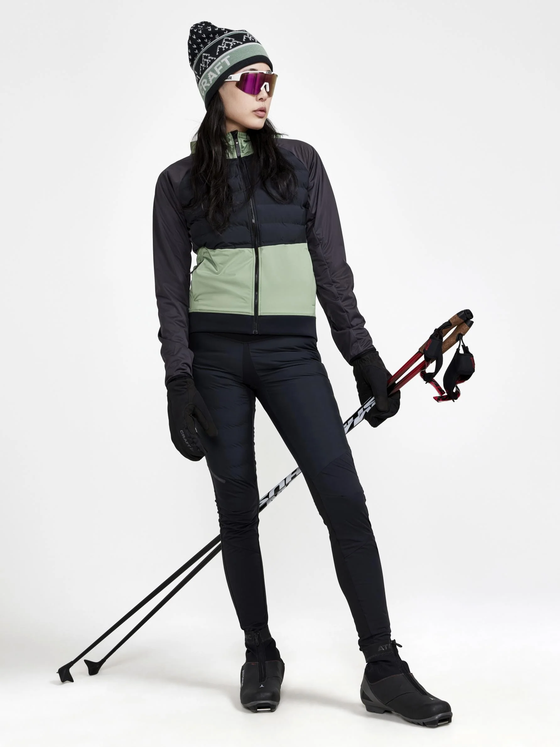 Women's Pursuit Thermal XC Jacket - BLACK-JADE - Image 5