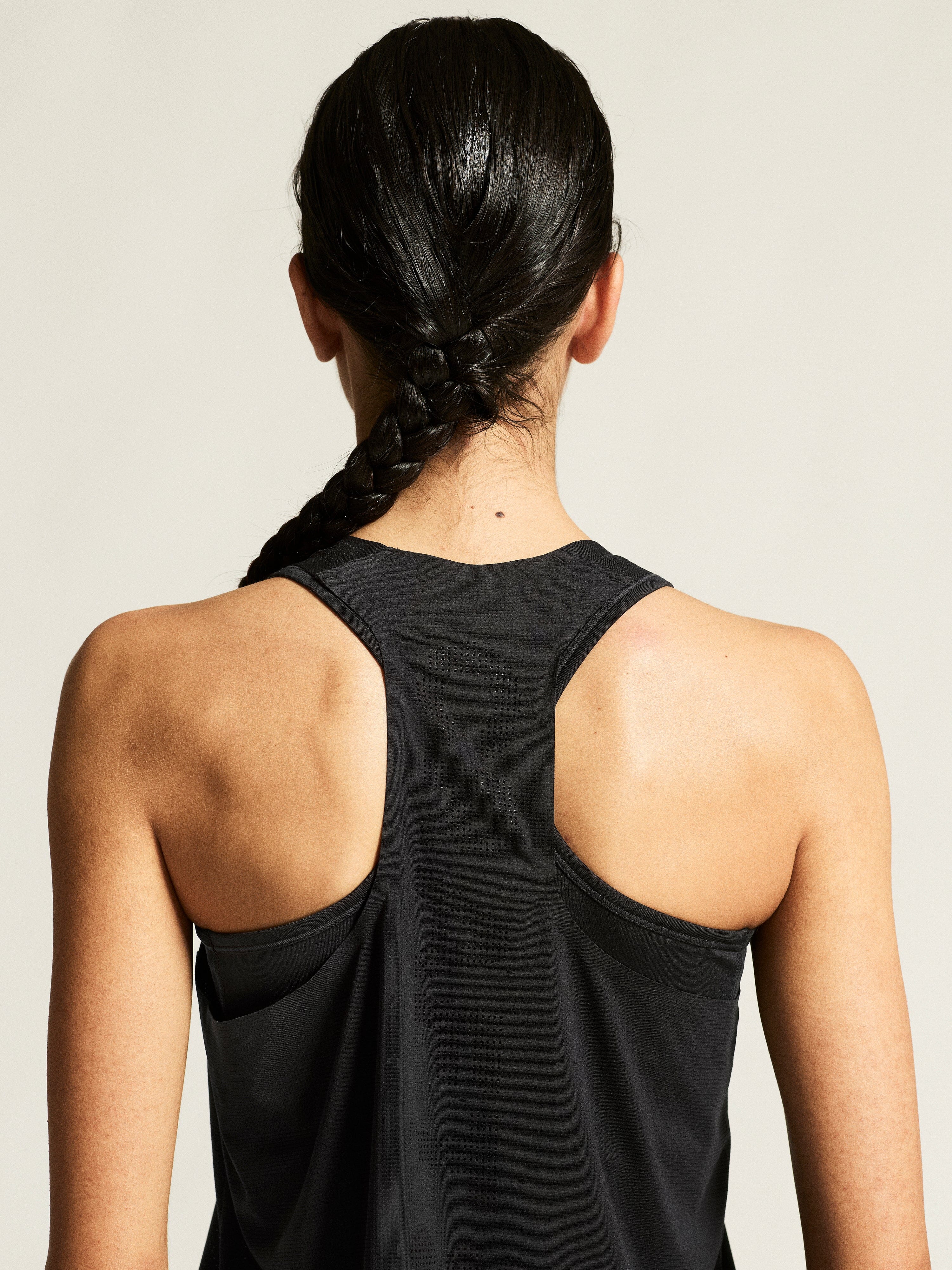 Women's Race Day Singlet 2 - Black - Image 4