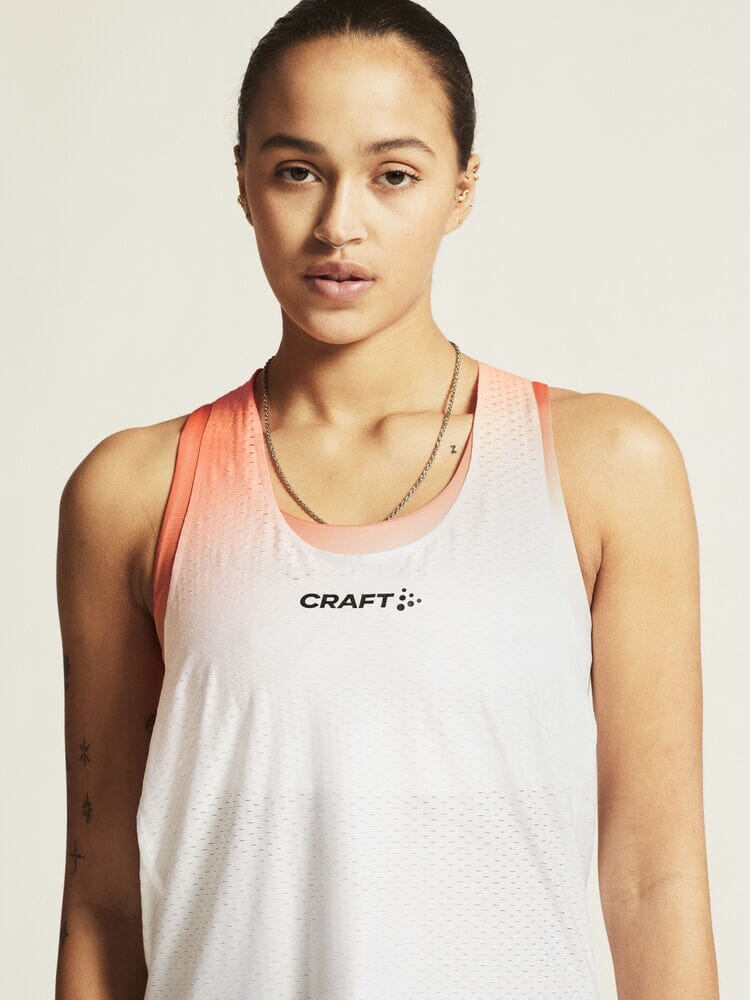 Women's Race Day Singlet - White/Multi - Image 2