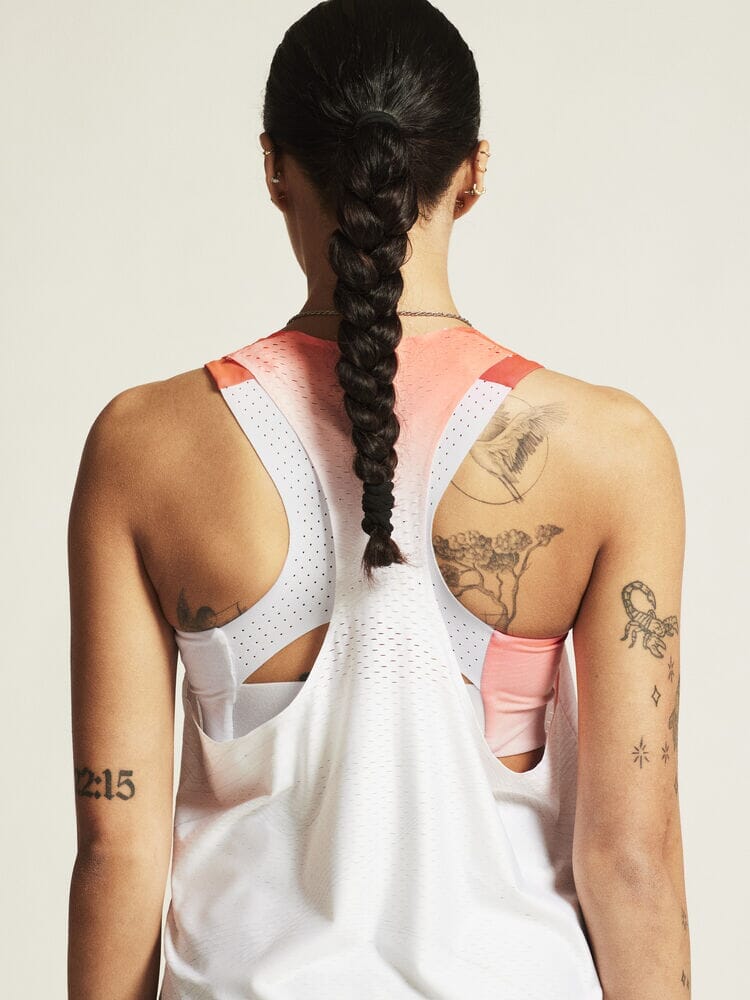 Women's Race Day Singlet - White/Multi - Image 4