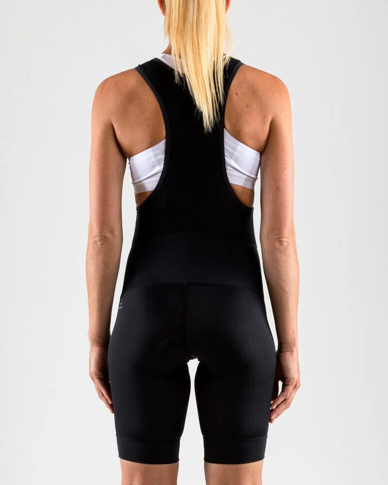 Women's Rise Bib Shorts - Black - Image 6
