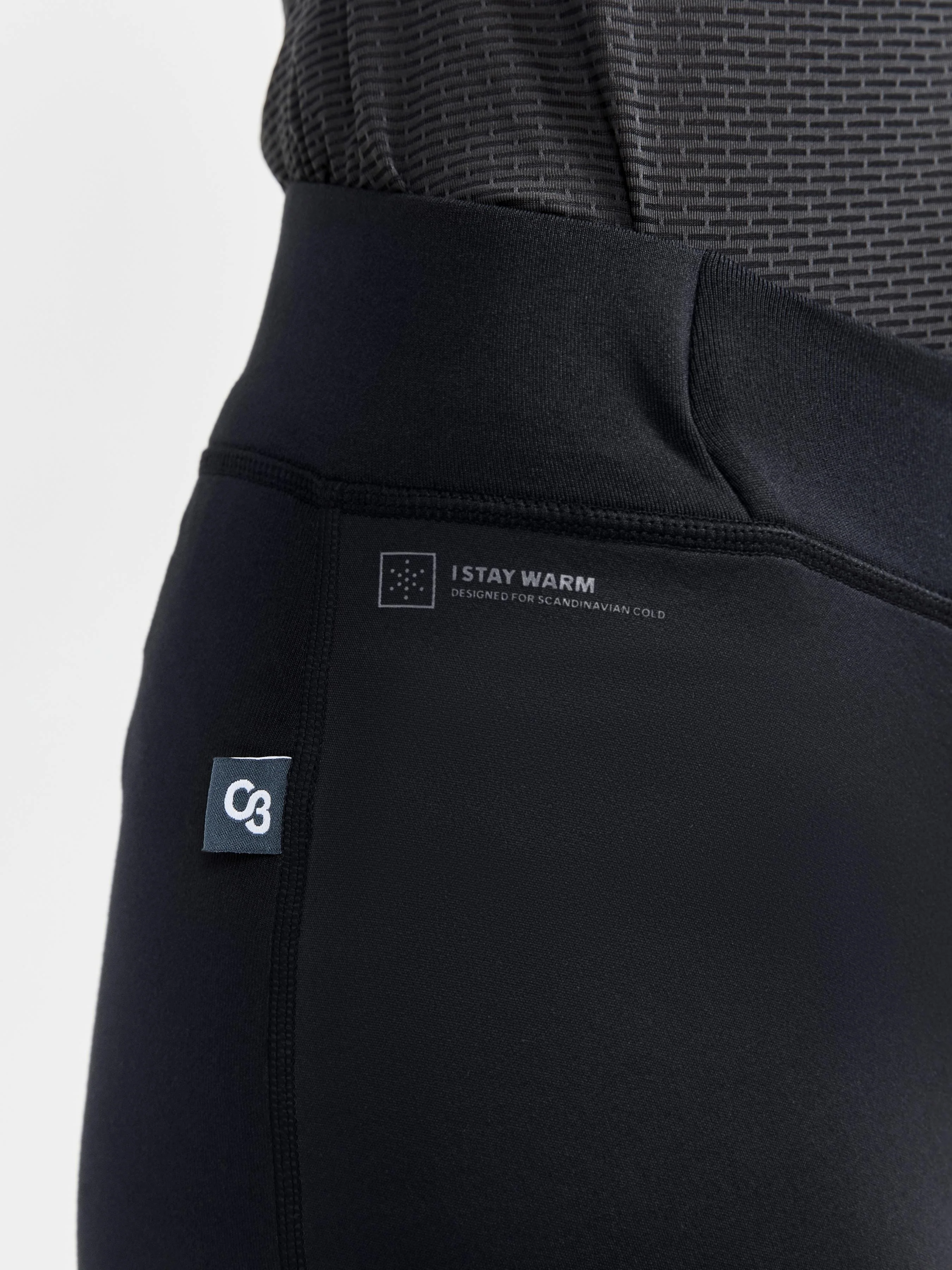 Women's  SubZ Core Wind Tights - Black/Black - Image 3