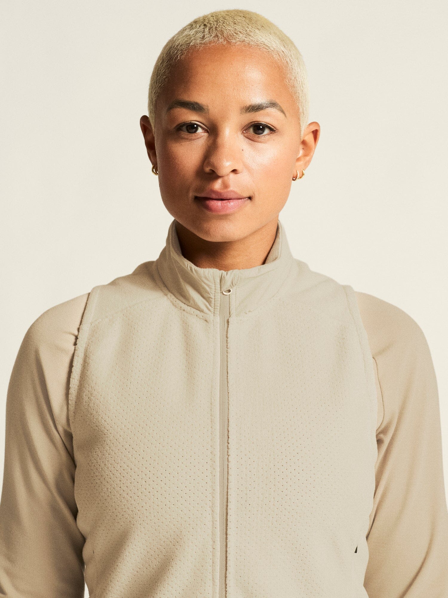 Women's SubZ Fleece Running Vest - Plaster - Image 3
