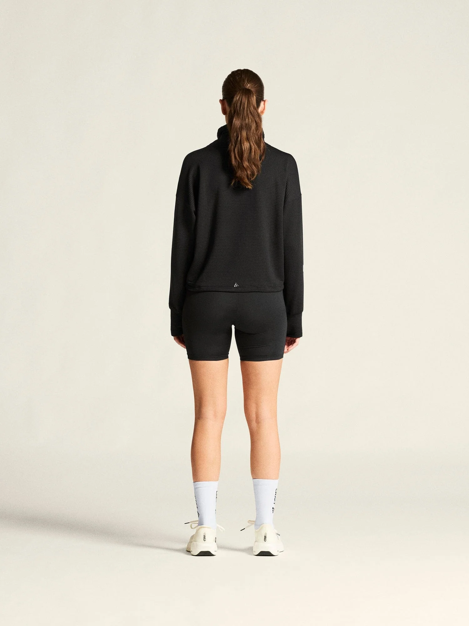 Women's SubZ Funnelneck Running Jersey - Black - Image 7