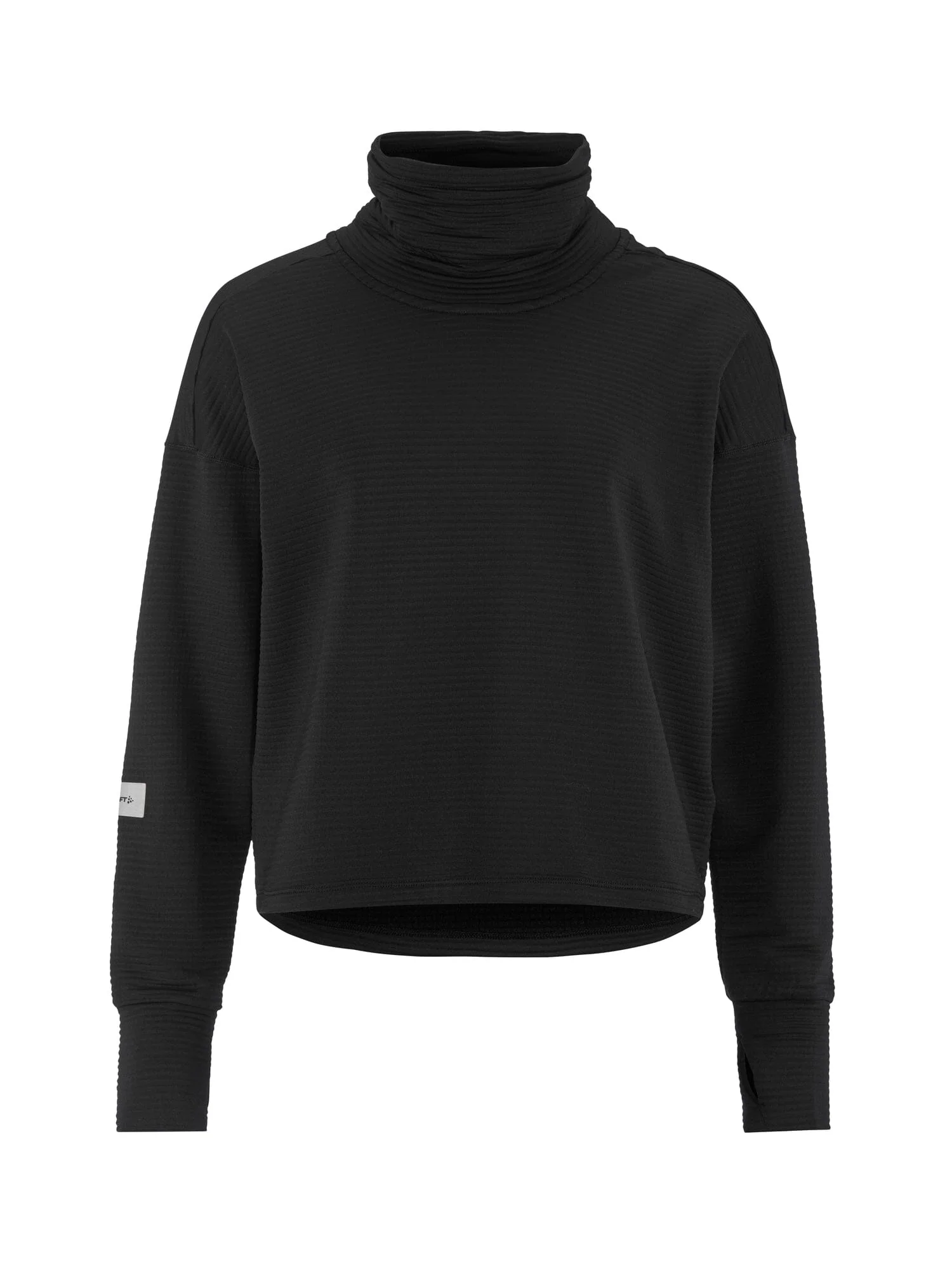 Women's SubZ Funnelneck Running Jersey - Black - Image 8