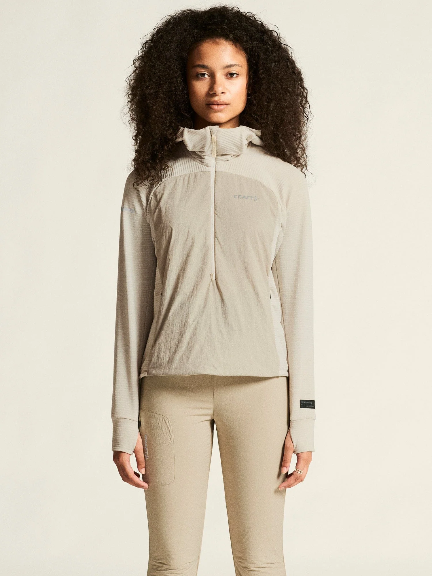 Women's SubZ Light Hood Sweater - Plaster - Image 2