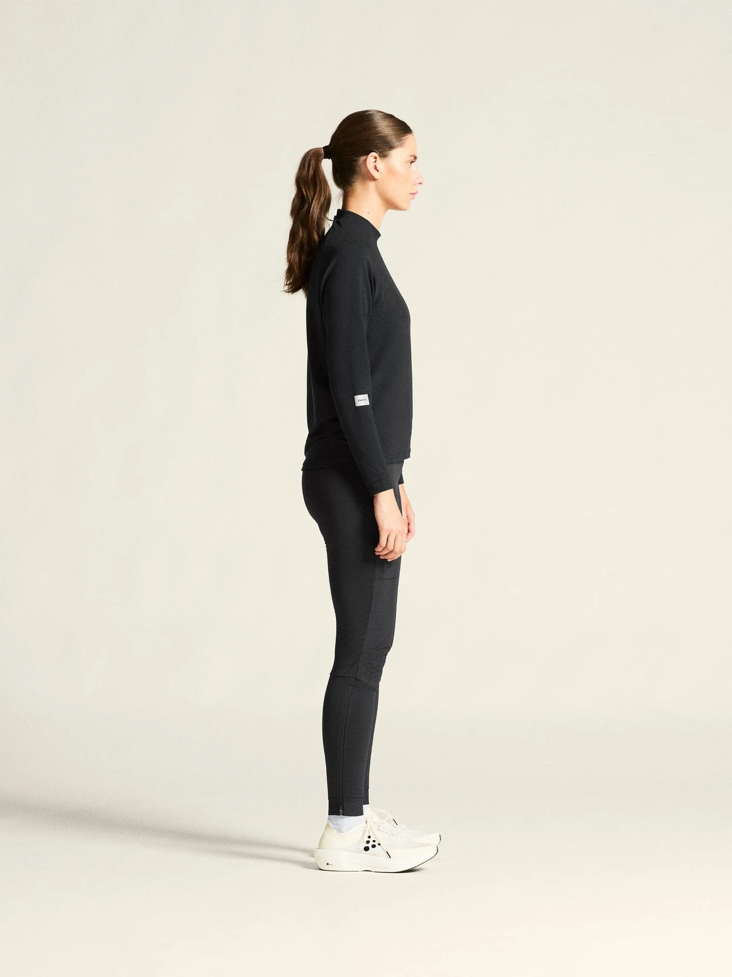Women's SubZ Light Running Tights - Black - Image 3