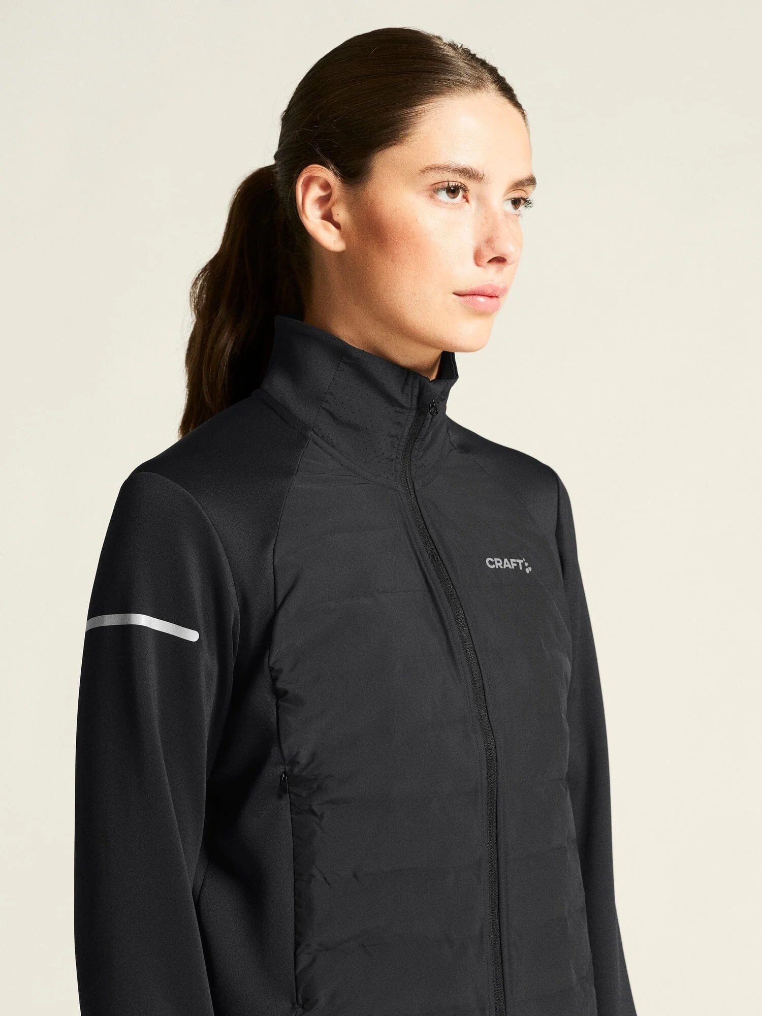 Women's SubZ Running Jacket 4 - Black - Image 3