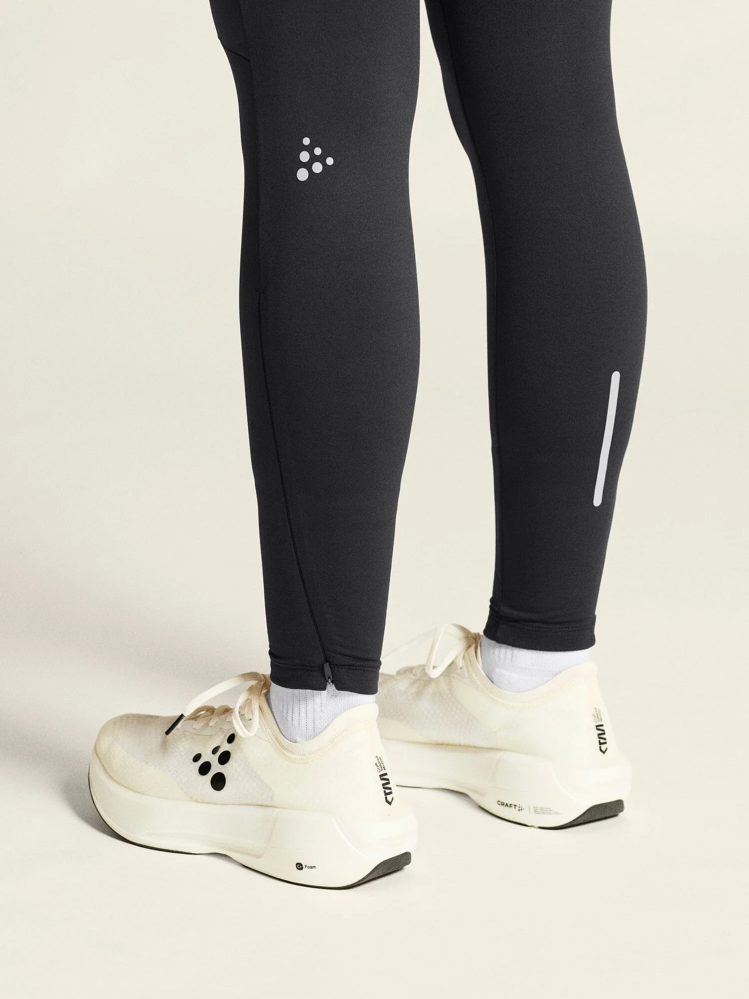 Women's SubZ Running Tights 4 - Black - Image 4