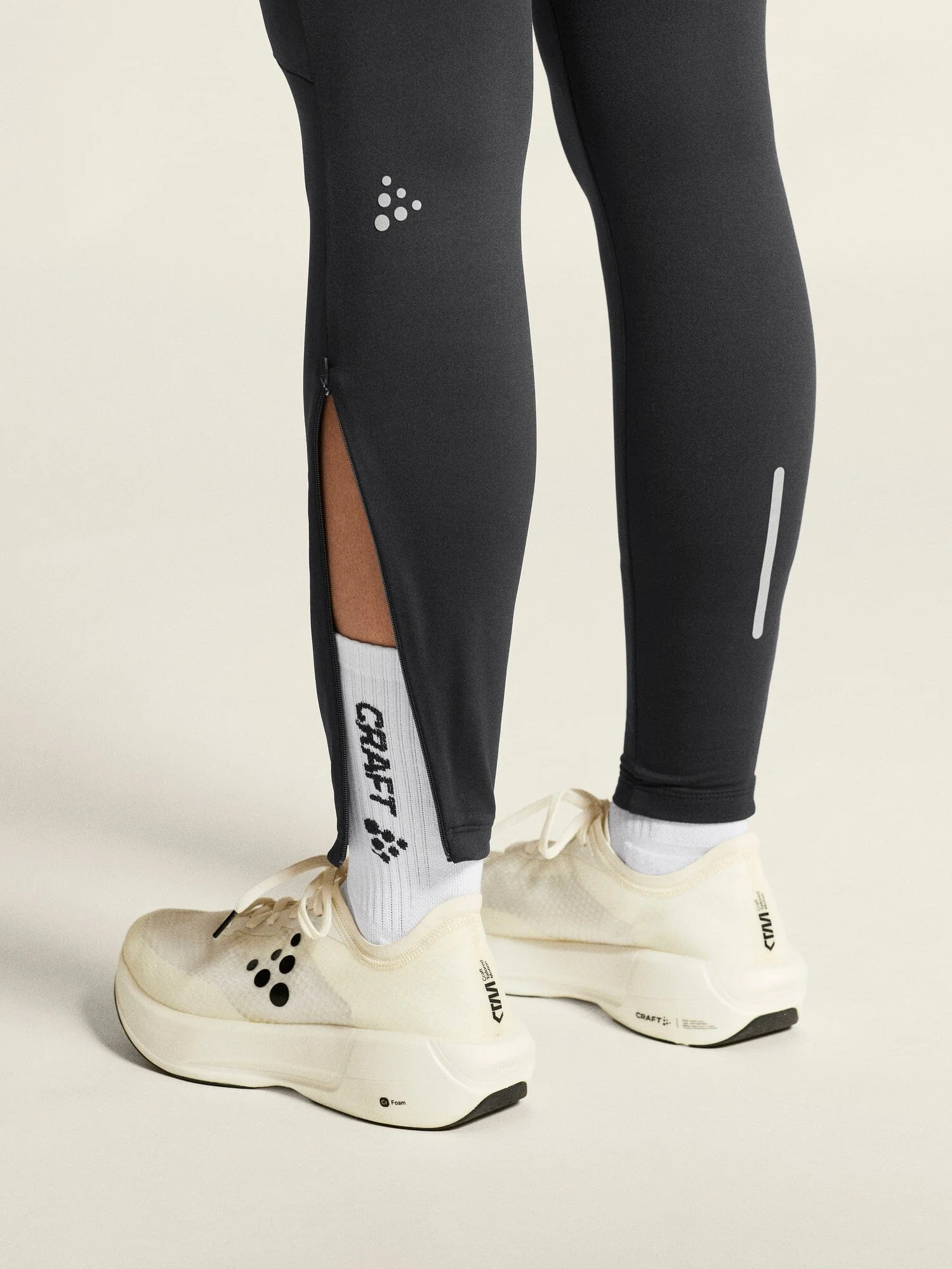 Women's SubZ Running Tights 4 - Black - Image 5