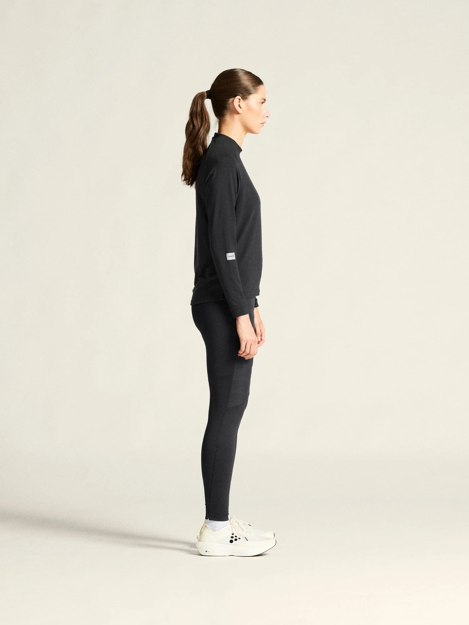 Women's SubZ Running Tights 4 - Black - Image 7