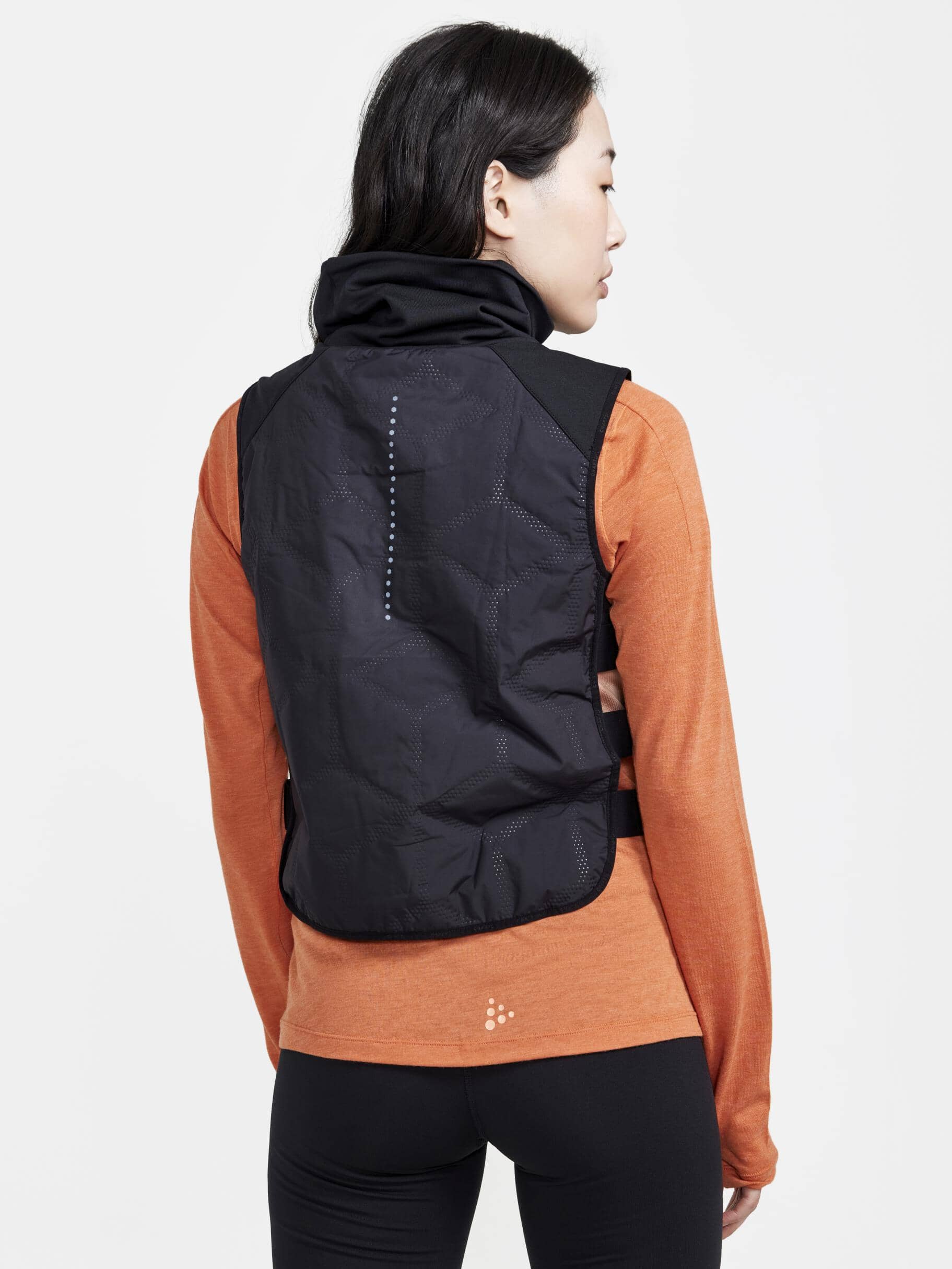 Women's SubZ Running Vest 3 - Black - Image 6