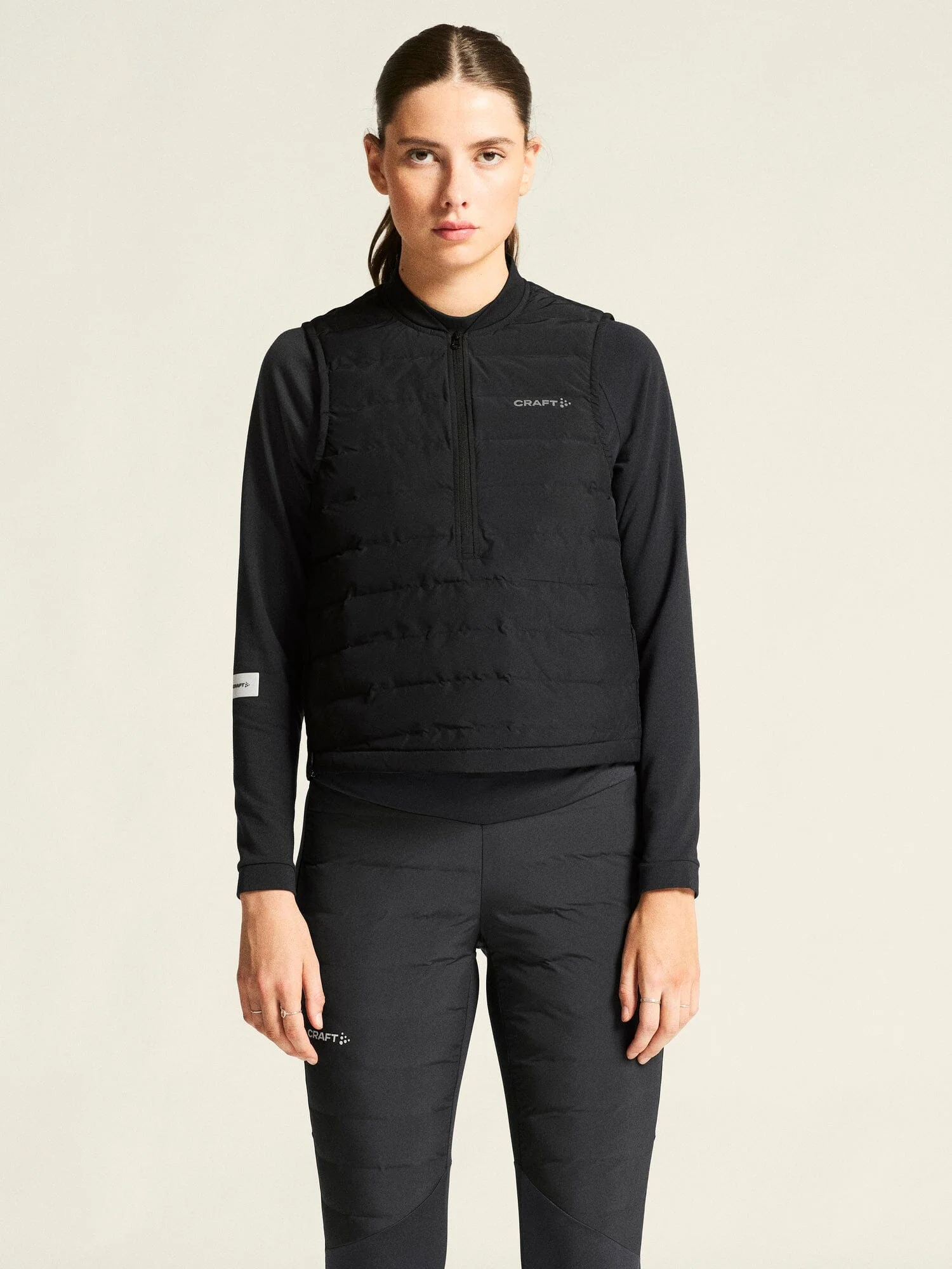 Women's SubZ Running Vest 5 - Black - Image 2