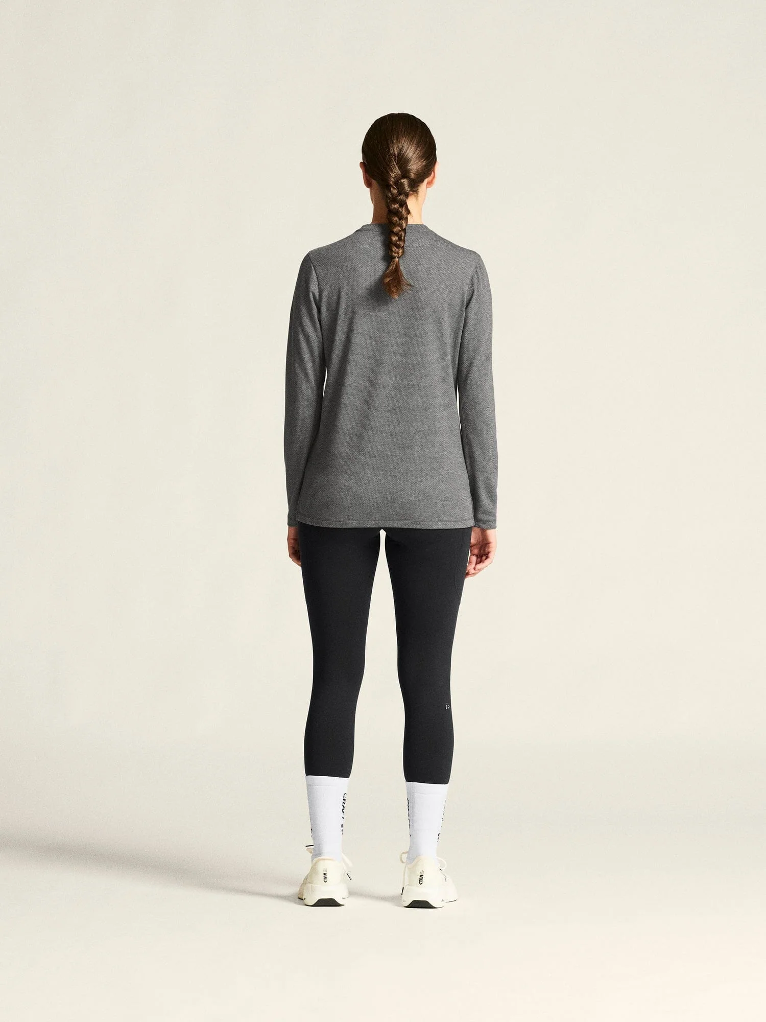 Women's Thermal Mesh CN - Dk Grey Melange - Image 7
