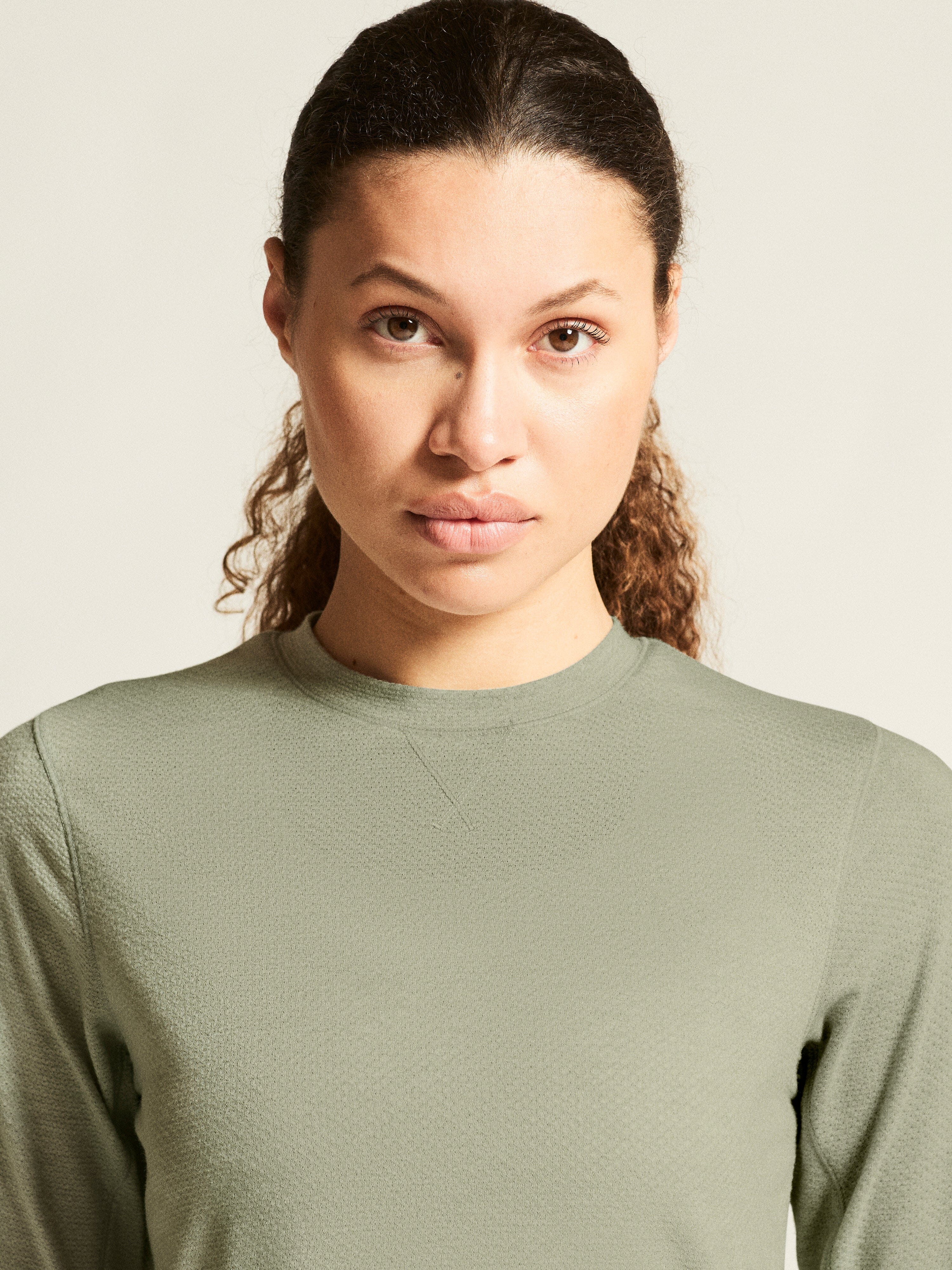 Women's Thermal Mesh CN - Pigeon Melange - Image 3