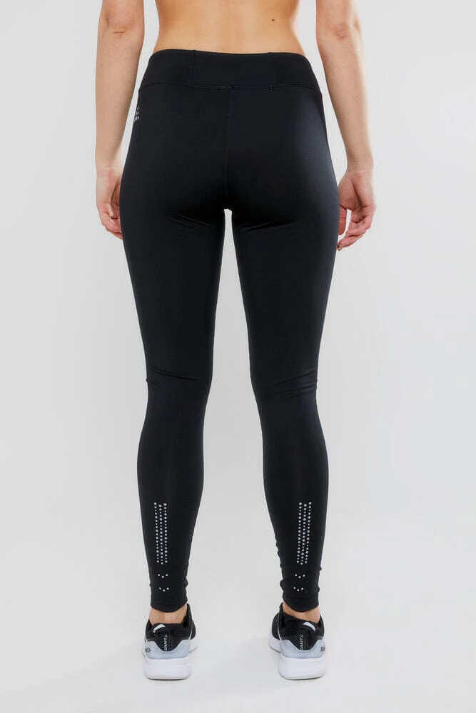 Women's Warm Training Tights - Black/Black - Image 3